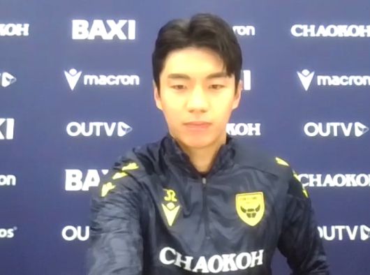 화상 인터뷰에 나선 전진우. 사진 | 화상 화면 캡처