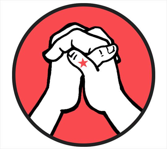 오른쪽 엄지손가락이 위