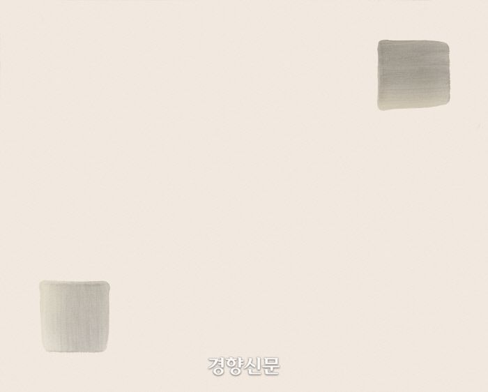 이우환의 ‘Correspondance’, 캔버스에 유채, 130.3×162.2㎝(2003). 인사전통문화보존회 제공.