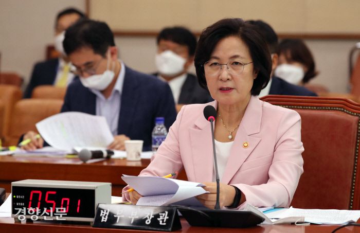 추미애 법무부 장관. 김영민 기자