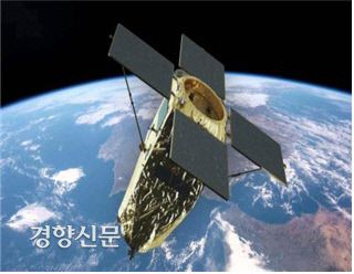 지구 저궤도에 투입돼 임무 수행 중인 ‘차세대 중형위성 1호’ 상상도. 과기정통부·국토부 제공