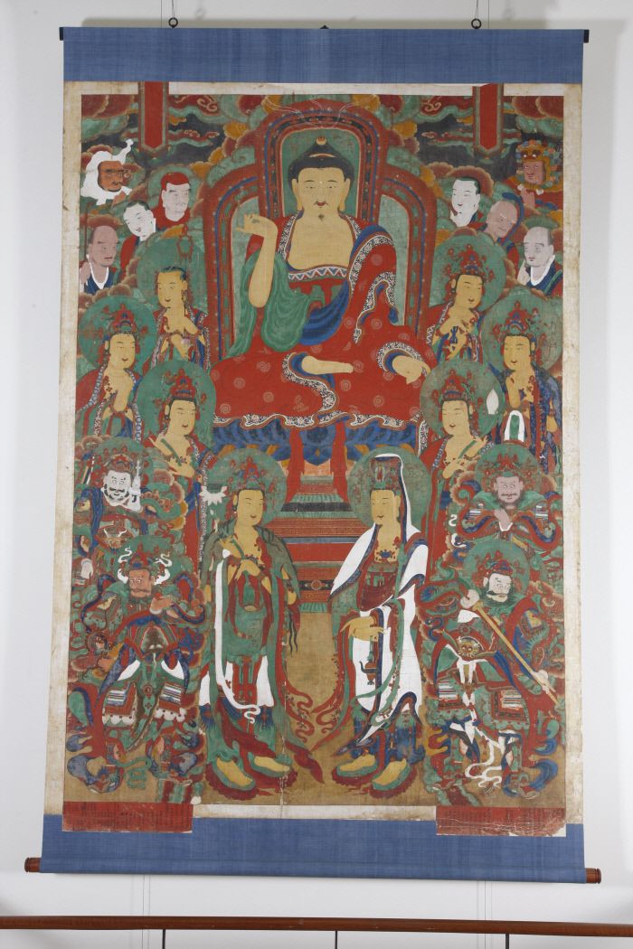 장성 백양사 아미타여래설법도.   문화재청 제공