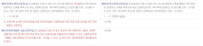 초중등교육법 시행령