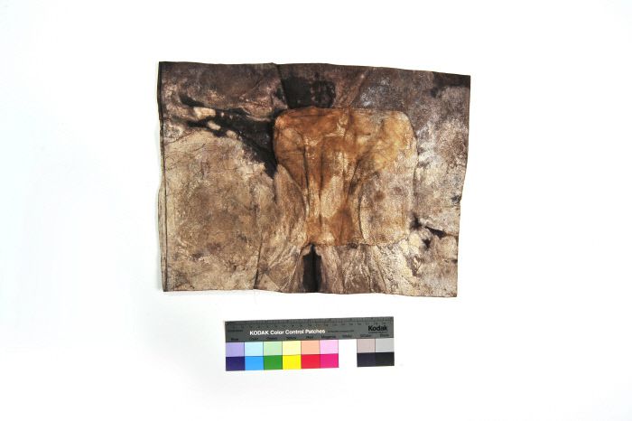 여흥이씨 묘에서 나온 가리마.   문화재청 제공