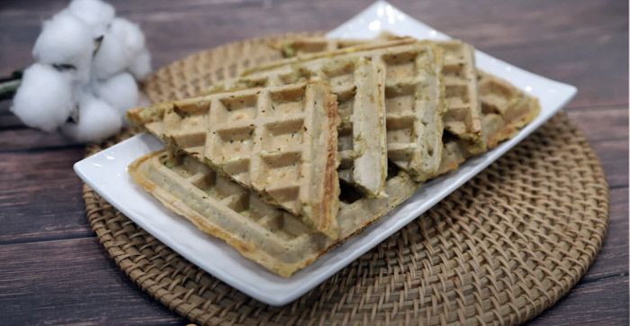 어린이 건강 간식이자 한 끼 대용으로 먹을 수 있는 서원순 할머니의 ‘현미 고구마 와플’.