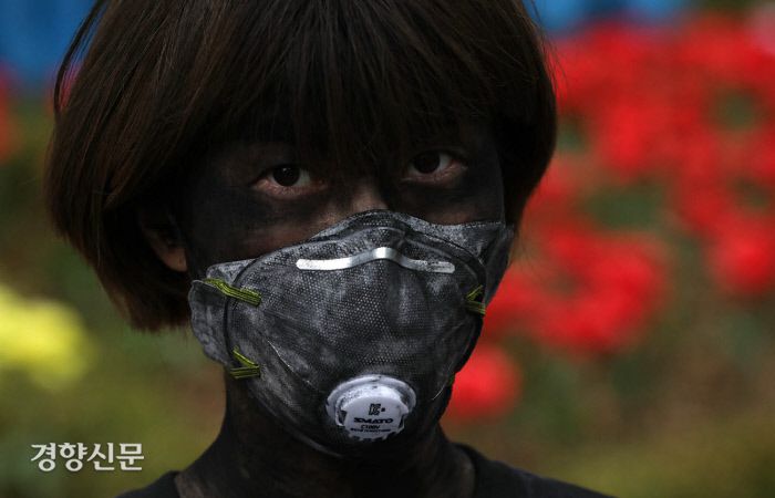 석탄발전 중단 퍼포먼스 /김창길기자