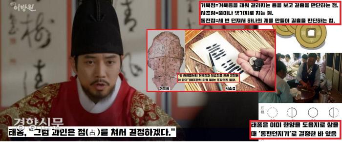 태종은 새로운 후계자를 정함에 있어서 오락가락 행보를 보여준다. 처음엔 적장자 계승에 따라 폐세자의 아들로 정하려 했다가, “점을 쳐서 결정하자”는 의견이 나오자 “거북점 혹은 시초점으로 하겠다”고 번복한다. 태종은 이미 한양을 도성으로 정할 때 척전, 즉 동전던지기점(돈점)으로 결정한 바 있다.