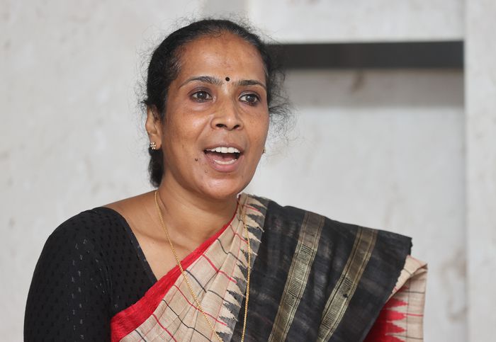 아순타 찰스 아프가니스탄 월드비전 회장이 17일 오후 여의도 월드비전에서 열린 공동 인터뷰에서 인사말을 하고 있다. 연합뉴스