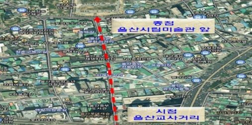 ‘소방관노명래길’ 위치도/울산중구 제공