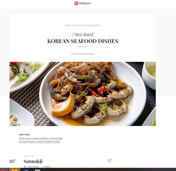 최고의 한국 해산물 요리는?