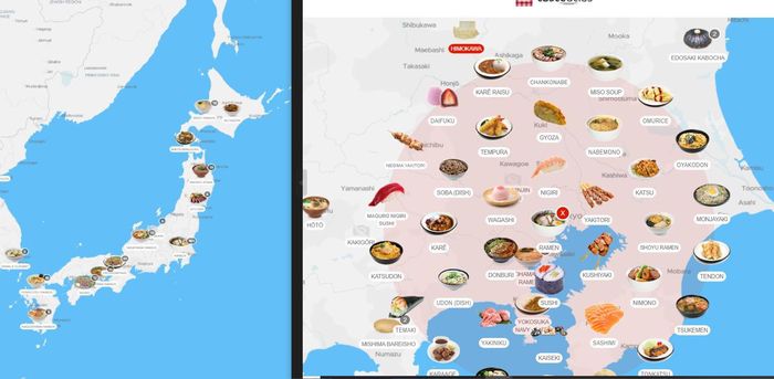 테이스트아틀라스에 소개되어 있는 일본 음식 정보