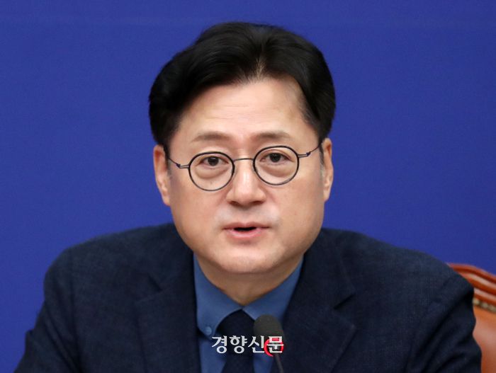 홍익표 더불어민주당 원내대표가 3일 국회에서 열린 최고위원회의에서 발언하고 있다. 2023.11.03 박민규 선임기자