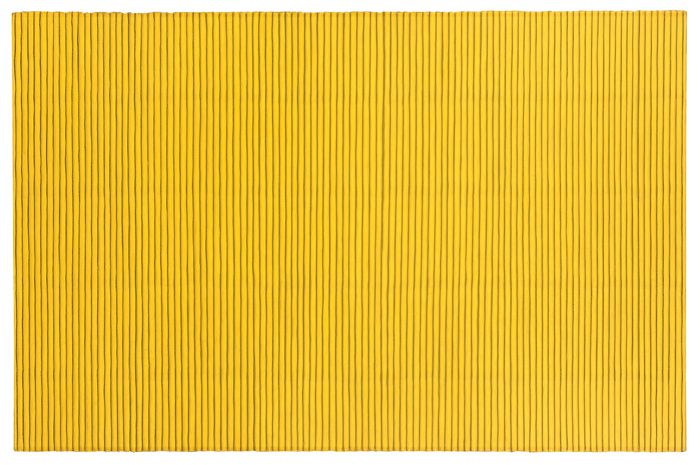 박서보(1931-2023), [묘법 No.100131], mixed media with Korean paper on canvas, 130×200cm(120), 2010. 서울옥션 제공