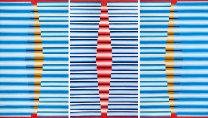 이승조, <핵 G-999>, 1970, 캔버스에 유채, 192×111cm(3), 국립현대미술관 소장. 국립현대미술관 제공