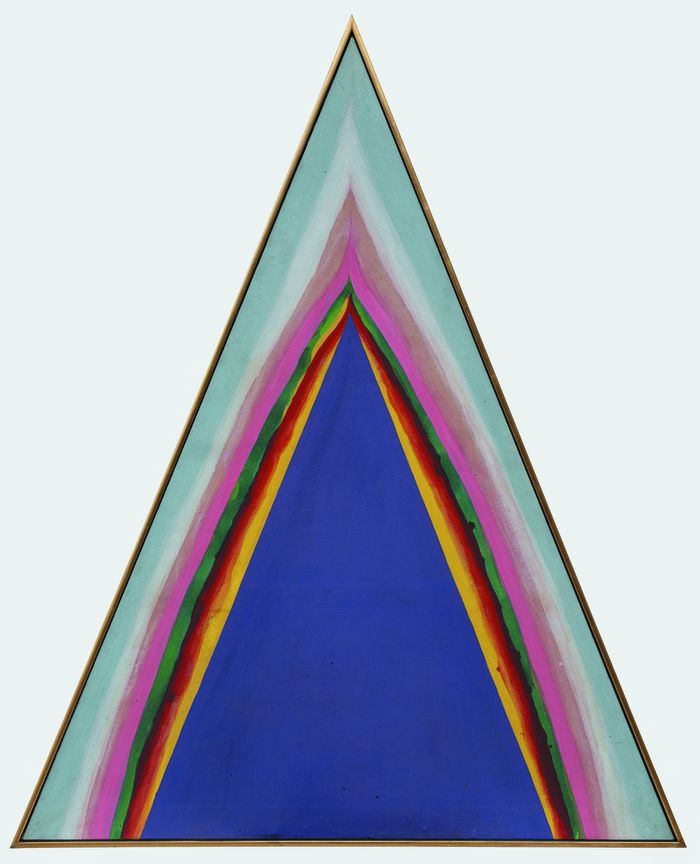 전성우, <색동만다라>, 1968, 캔버스에 아크릴릭, 168×136.3cm, 유족 소장. 국립현대미술관 제공