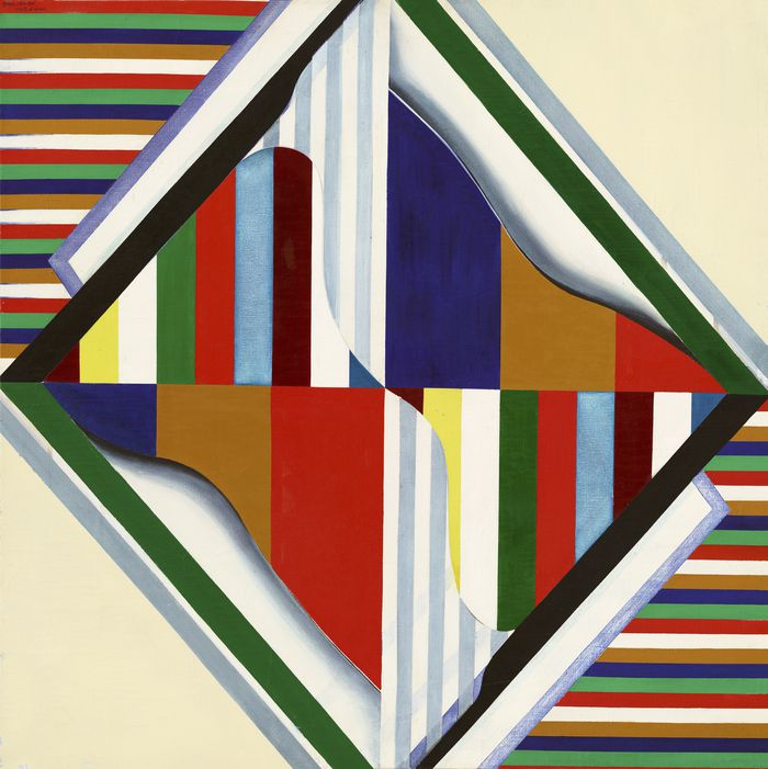 박서보, 〈유전질 No.4-68〉, 1968, 캔버스에 유채, 128×128cm, 서보미술문화재단 소장. 국립현대미술관 제공