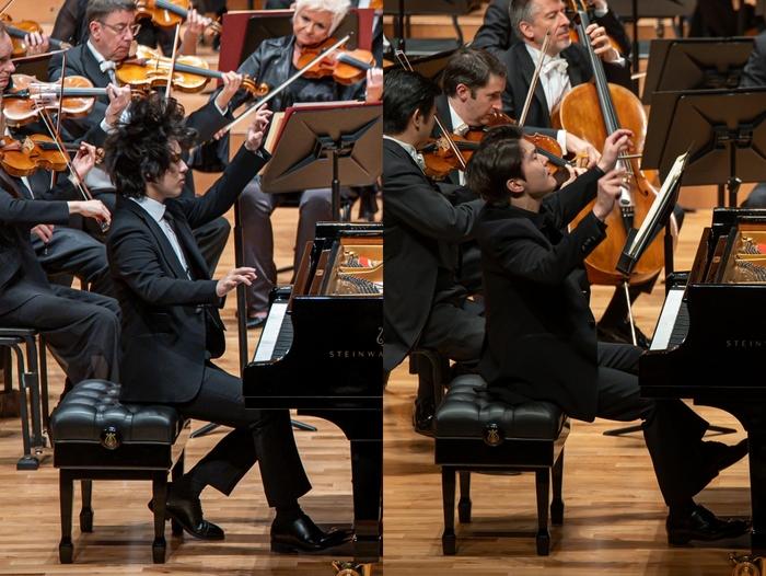피아니스트 임윤찬이 뮌헨 필하모닉과, 피아니스트 조성진이 베를린 필하모닉과 ‘베토벤 피아노 협주곡 4번’을 협연하고 있다. 빈체로 제공
