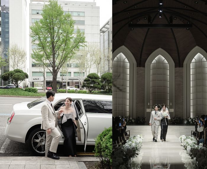 지난해 4월에 결혼한 장지영씨는 ‘내 결혼식, 내가 좋아하는 옷을 입을 것’이란 의지로 블랙 웨딩드레스를 선택했다. 드레스 업체부터 난색을 보였지만 그는 블랙 드레스 덕분에 결혼식이 한층 특별해졌다고 말한다. 장지영 제공