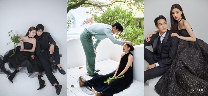 왼쪽부터 고오스튜디오(드레스 헤리티크뉴욕), 일드한남(드레스 아뜰리에레이나), 준유스튜디오(드레스 럭스엘리지베스).