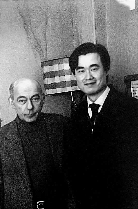 생전의 야노스 슈타커(왼쪽)와 양성원. 롯데문화재단 제공