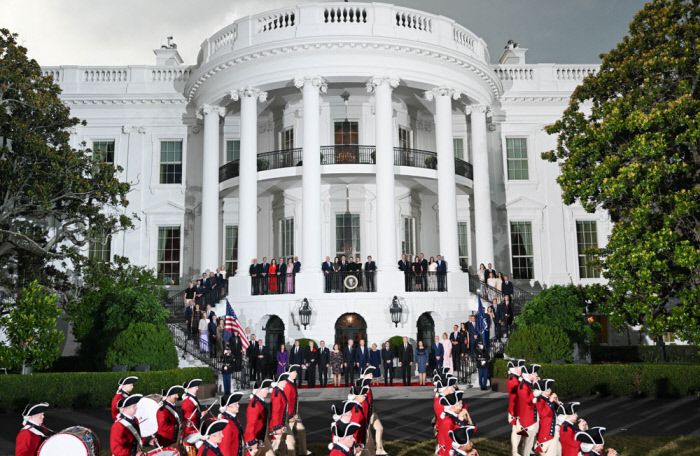 백악관에서 열린 환영회 10일(현지시간) 미국 워싱턴 백악관에서 북대서양조약기구(나토) 75주년 공식 환영 만찬 리셉션이 열리고 있다. 연합뉴스