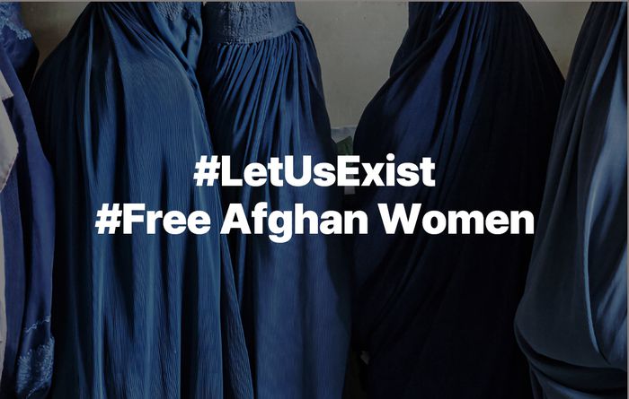 아프가니스탄 여성들이 사회관계망서비스(SNS)에서 억압적인 탈레반에 저항하며 노래하고 있다. 엑스(X, 구 트위터) 갈무리