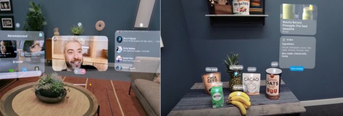 오라이언 시연 장면. 메타 홈페이지 캡처