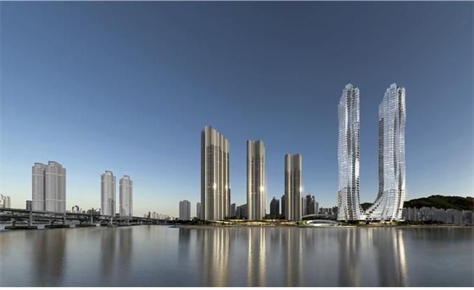 남천2구역 재건축정비사업 조감도. 지하 4층, 지상 99층, 전체면적 93만1283㎡