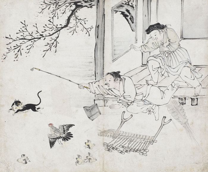 김득신의 ‘야묘도추’. 간송미술관 제공