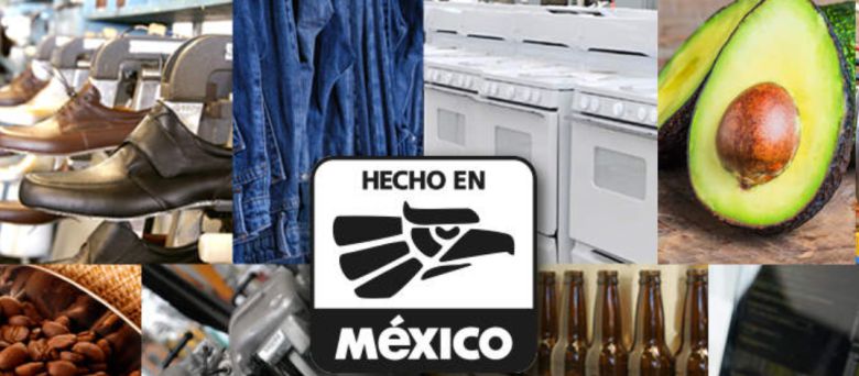 멕시코 경제부가 장려하는  ‘에초 엔 메히코’(Hecho en Mexico·멕시코에서 만든) 캠페인에 사용되는 인증 마크. 멕시코 경제부 홈페이지 갈무리