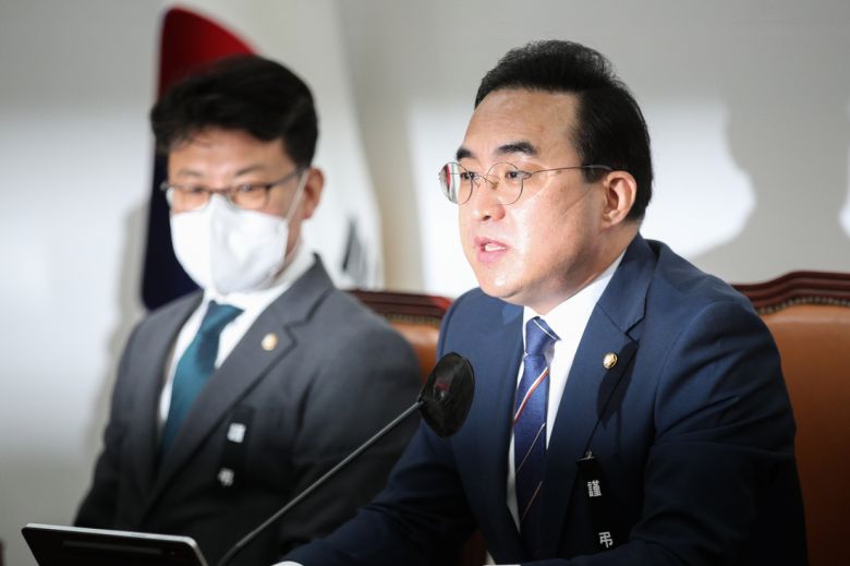 박홍근 더불어민주당 의원. 성동훈 기자