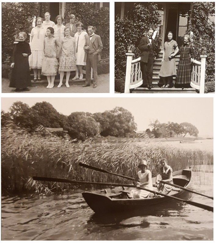 최영숙과 인민학교 교장 하랄드 달그렌 가족. 최영숙은 하랄드 동생 안나와 안나의 아들 에릭과도 친하게 지냈다. 에릭은 최영숙에게 자전거 타는 법과 노젓는 법 등을 알려줬다. 출처는 하랄드 달그렌 아카이브. 이효진 제공