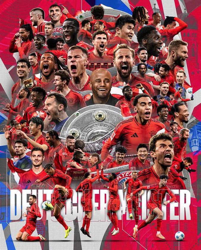 바이에른 뮌헨이 5일 분데스리가 우승을 확정한 뒤 올린 기념 이미지. 뮌헨 SNS