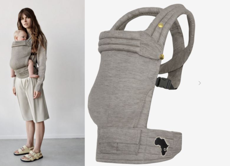 제인 구달 박사와 협업으로 제작한 아기띠. MZ부모들은 이 브랜드가 지향하는 가치를 높이 산다. 아티포페 홈페이지