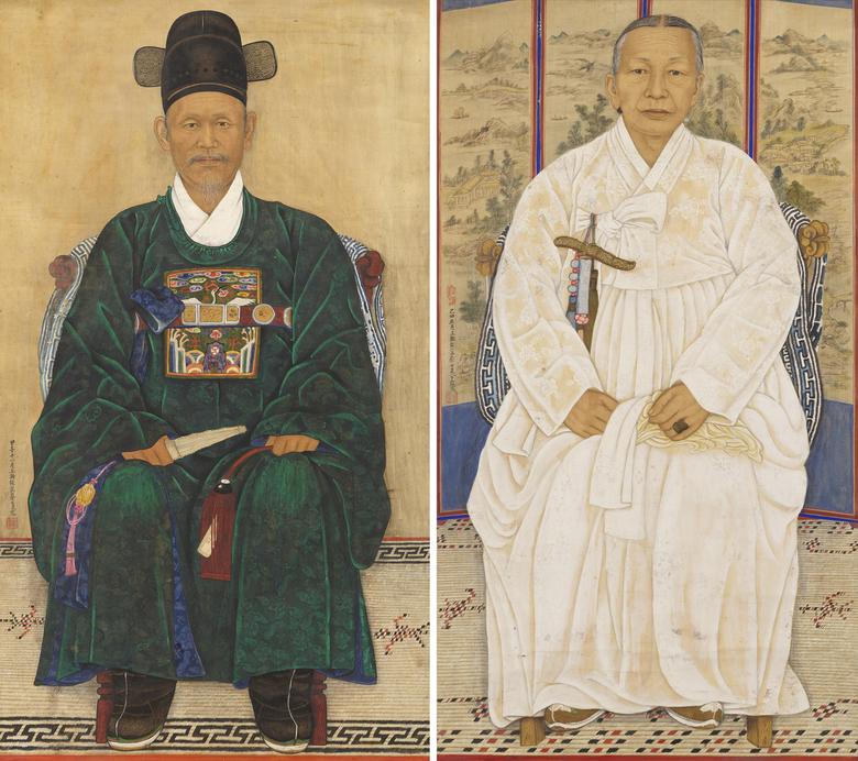 채용신의 1924~1925년 작 ‘허유, 유인명 초상’. 국립현대미술관 제공