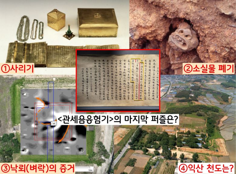 <관세음응험기>에 담긴 4가지 퍼즐 중 3가지는 맞췄다고 할 수 있다. 그러나 <삼국사기>와 <삼국유사> 등 정사에 나오지 않은 ‘무왕의 익산천도’ 퍼즐을 영원히 맞춰지지 않을 가능성도 있다. 획기적인 발굴조사 성과를 기대해 본다.