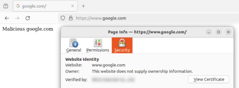 ‘주요 보안 프로그램(KSA)’를 이용해 피싱사이트를 신뢰할 수 있는 사이트로 보이게 한 모습. 카이스트 연구진 제공
