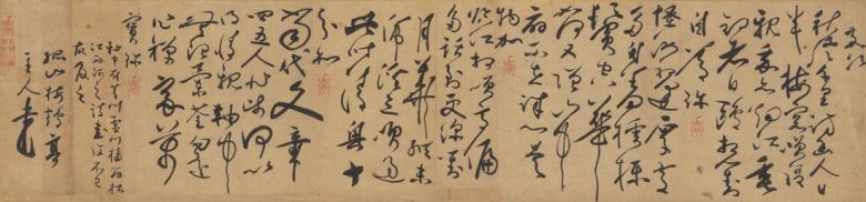 국립중앙박물관 특별전 ‘새 나라 새 미술 : 조선 전기 미술 대전’에서 대중에게 최초 공개된 황기로의 ‘초서’. 국립중앙박물관 제공