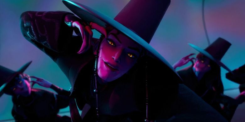 <케이팝 데몬 헌터스>에서 보이그룹 역으로 등장하는 사자보이즈. 넷플릭스 제공