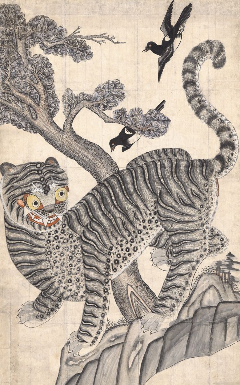 조선시대 민화 ‘호작도’(국립중앙박물관 소장).