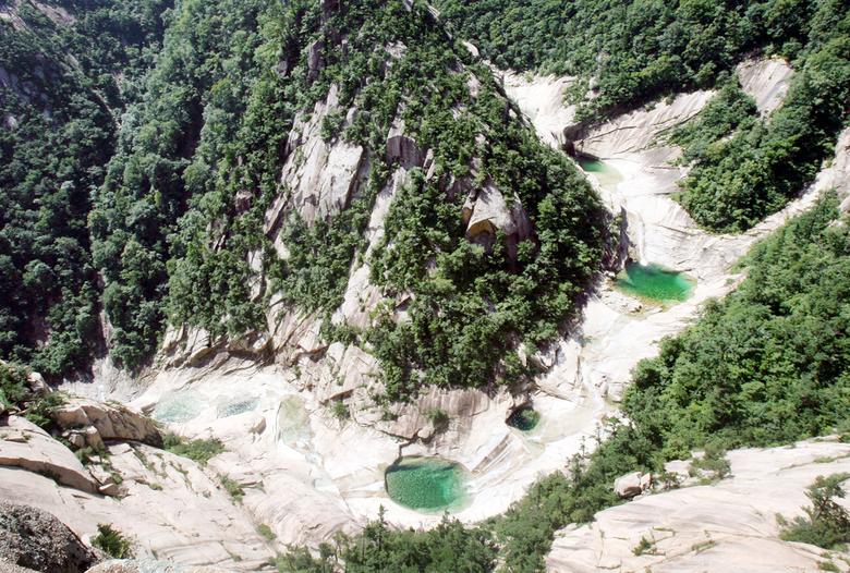 2006년 8월 촬영한 금강산 상팔담.  연합뉴스