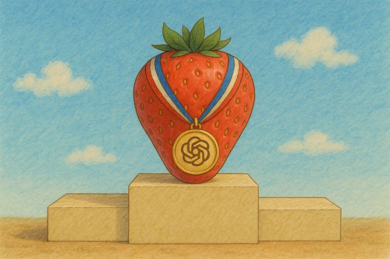 오픈AI 연구자 알렉산더 웨이가 엑스에 자사 모델의 성과를 알리는 글과 함께 올린 이미지. 엑스 캡처