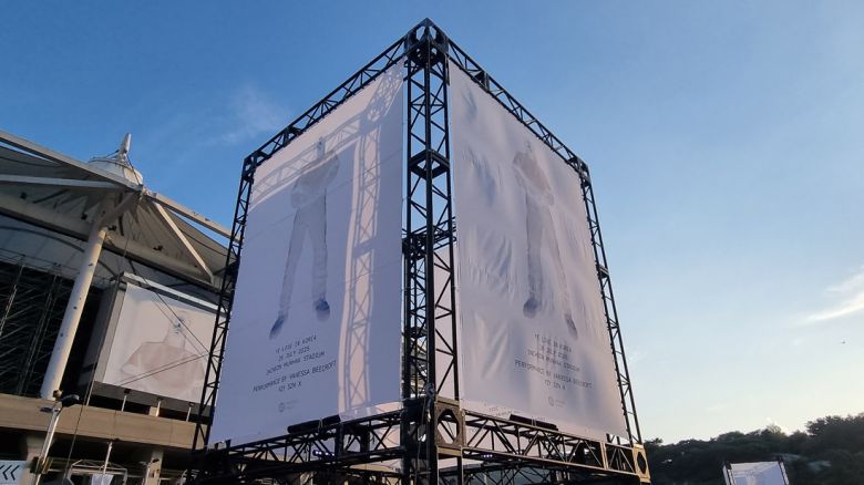 26일 <예(YE) 라이브 인 코리아> 공연이 열린  인천 문학경기장 주경기장의 모습. 서현희 기자