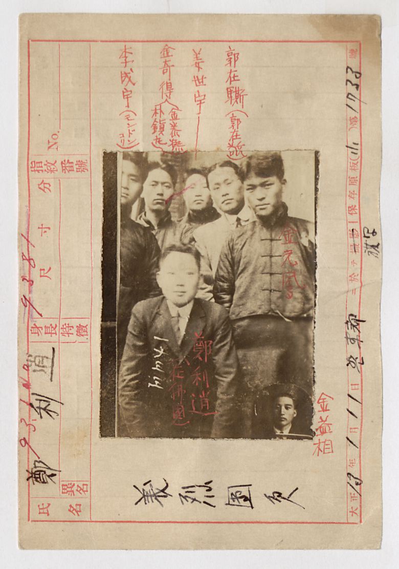 1919년 결성된 의열단의 창단 초기 단체 사진.   국립중앙박물관 제공