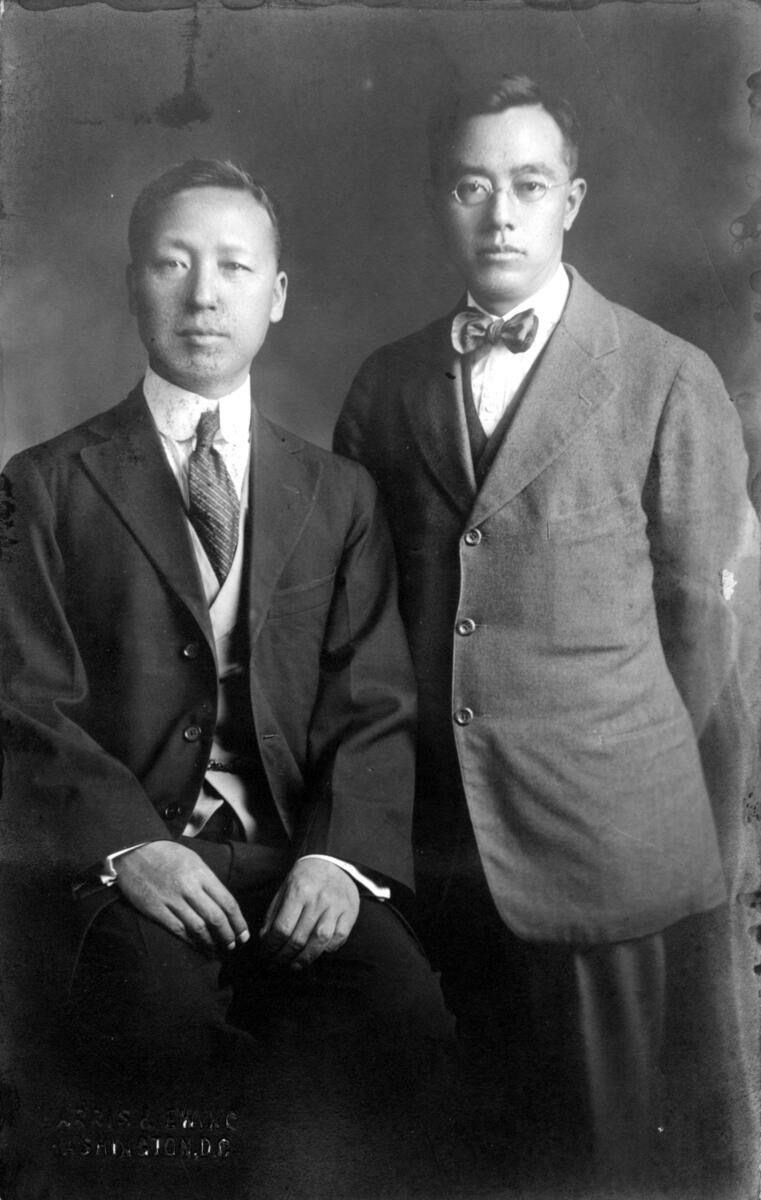 구미위원부 시절 김규식(오른쪽)과 이승만.