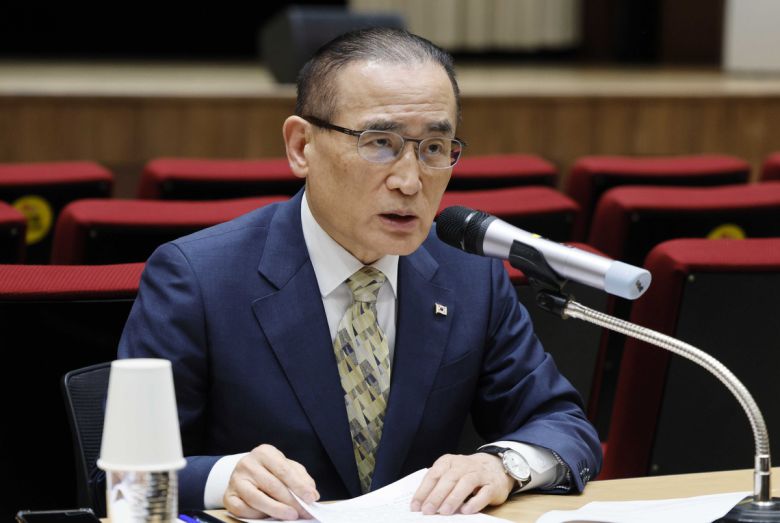 위성락 국가안보실장이 22일 용산 대통령실 청사에서 기자간담회를 하고 있다. 대통령실사진기자단