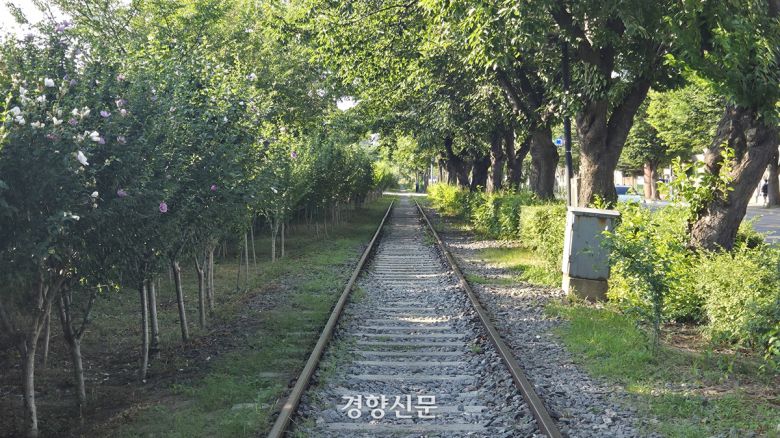 부평역에서부터 인천 조병창까지 뻗어있는 철도. 일제강점기 일제는 이곳을 통해 수탈한 쇠붙이를 조병창 안으로 날랐다. 김경민 기자