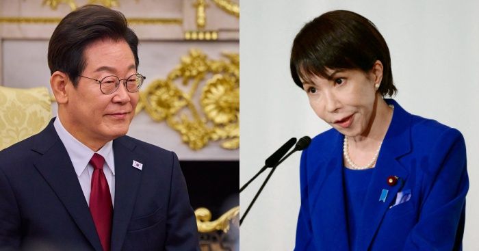 이재명 대통령(왼쪽)과 다카이치 사나에 일본 자민당 총재. 대통령실사진기자단·로이터연합뉴스