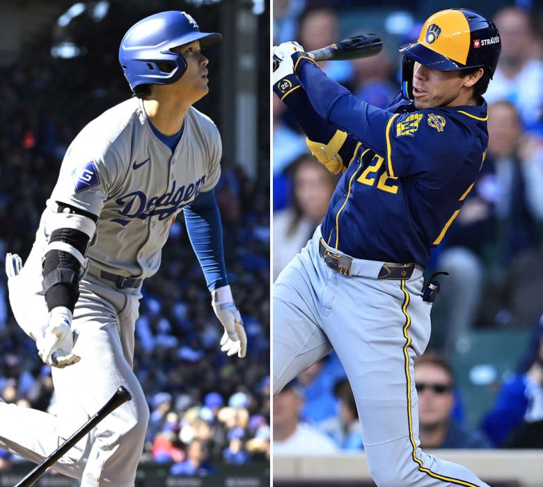 영웅은 누구 LA 다저스와 밀워키가 14일부터 월드시리즈 진출권을 다툰다. 오타니 쇼헤이(왼쪽)를 중심으로 하는 슈퍼스타 군단 다저스와 고액연봉자는 크리스티안 옐리치(오른쪽)가 유일한 밀워키가 7년 만에 다시 내셔널리그 챔피언십시리즈에서 격돌한다. 로이터·AFP연합뉴스