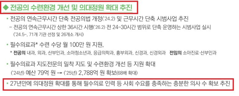 보건복지부가 지난 8월 발간한 ‘2024 보건복지백서’에서 소개된 보건분야 성과.의대정원 확대 추진이 명시돼 있다. ‘2024 보건복지백서’